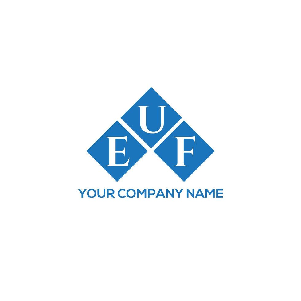 euf brev logotyp design på vit bakgrund. euf kreativa initialer brev logotyp koncept. euf bokstavsdesign. vektor