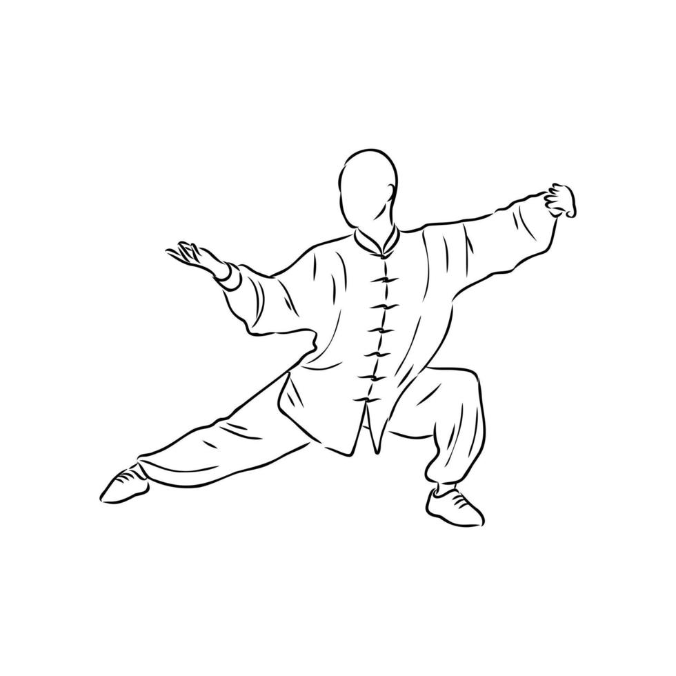 qigong vektor skiss