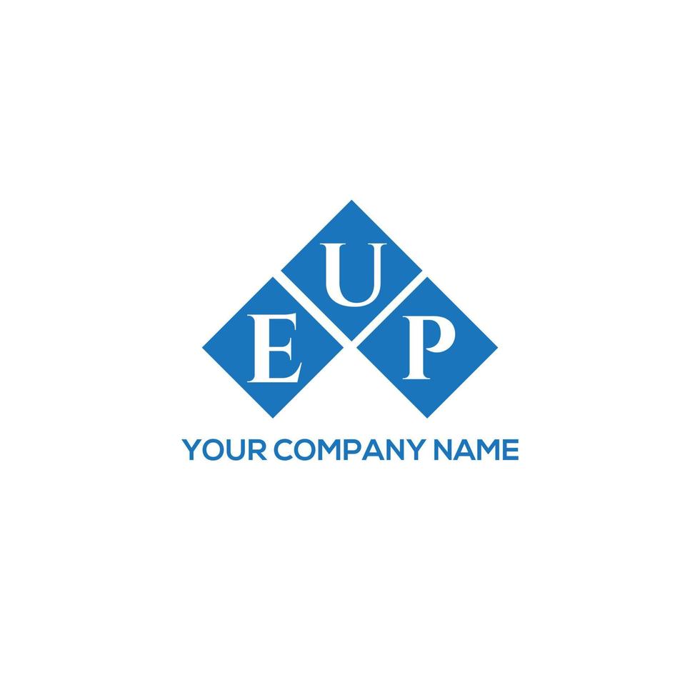 eup kreativa initialer brev logotyp koncept. eup brev design.eup brev logotyp design på vit bakgrund. eup kreativa initialer brev logotyp koncept. eup bokstav design. vektor