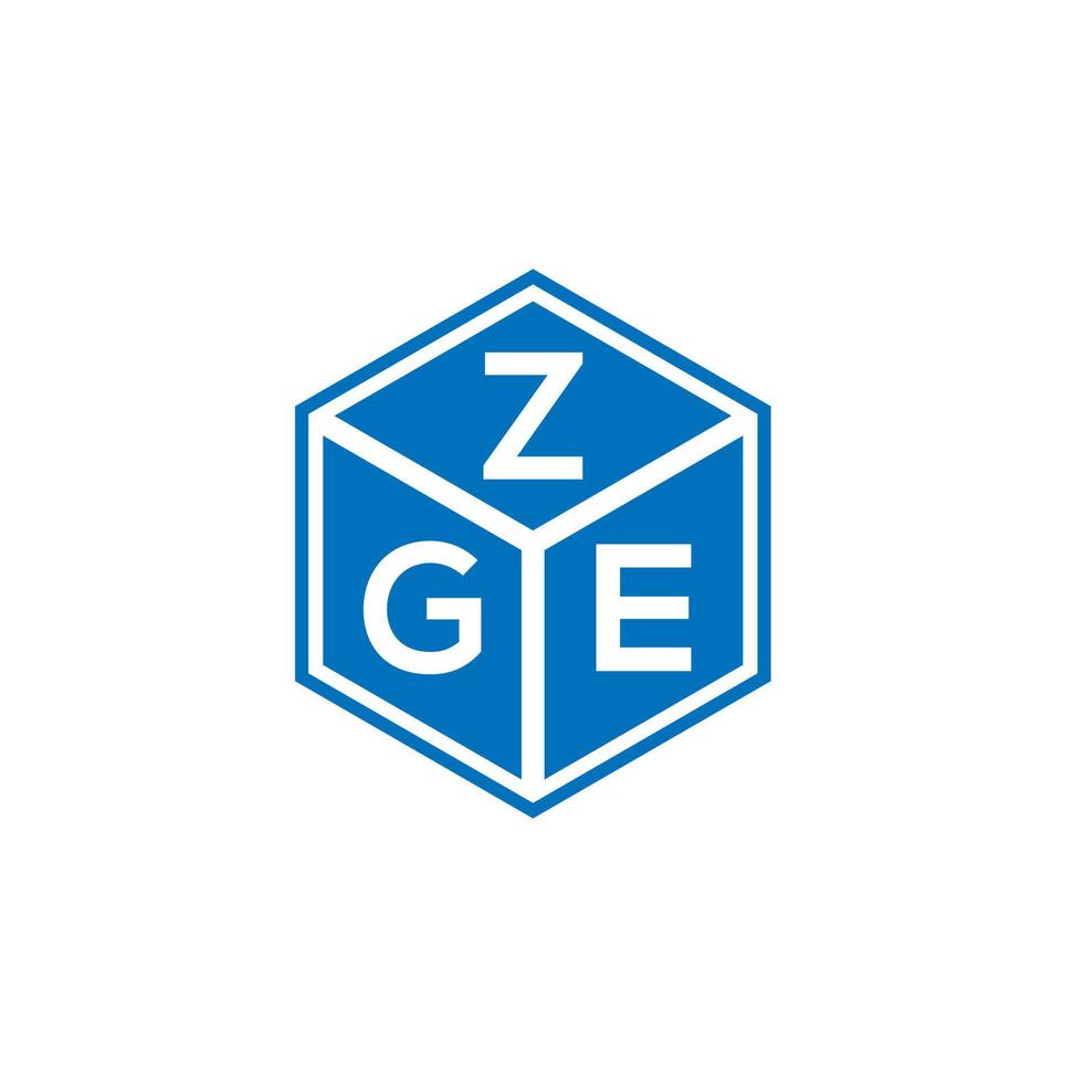 zge brev logotyp design på vit bakgrund. zge kreativa initialer brev logotyp koncept. zge bokstavsdesign. vektor