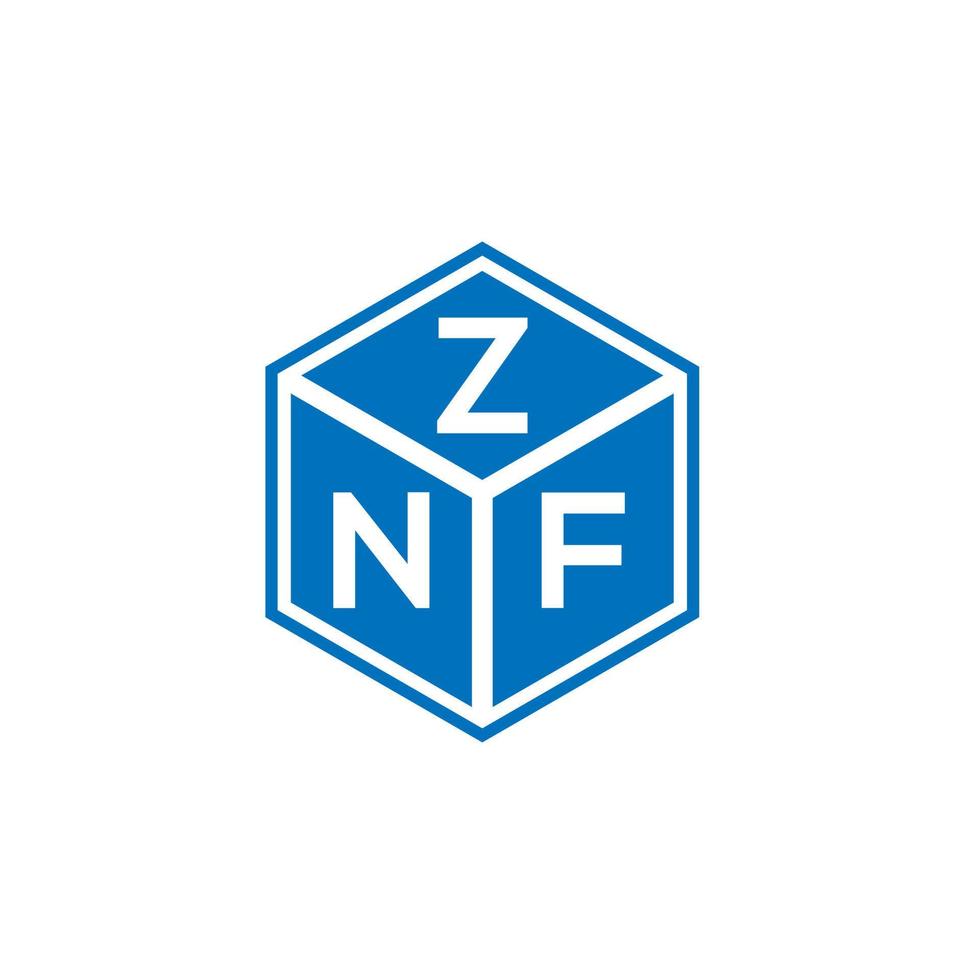 znf-Brief-Logo-Design auf weißem Hintergrund. znf kreative Initialen schreiben Logo-Konzept. znf Briefgestaltung. vektor