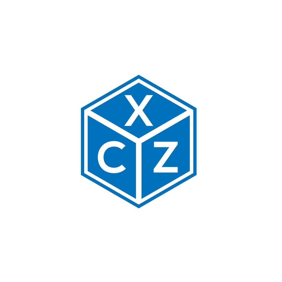 xcz-Brief-Logo-Design auf weißem Hintergrund. xcz kreatives Initialen-Brief-Logo-Konzept. xcz Briefgestaltung. vektor