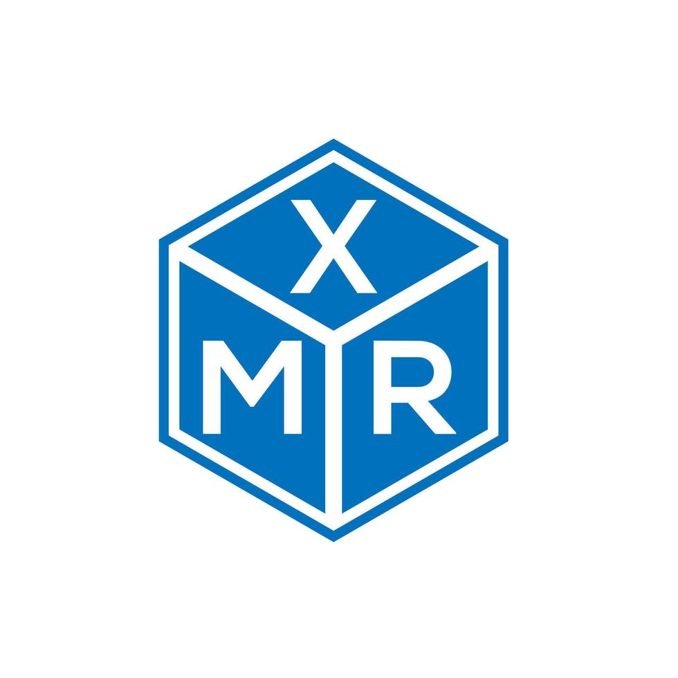 xmr-Brief-Logo-Design auf weißem Hintergrund. xmr kreative Initialen schreiben Logo-Konzept. XMR-Briefdesign. vektor