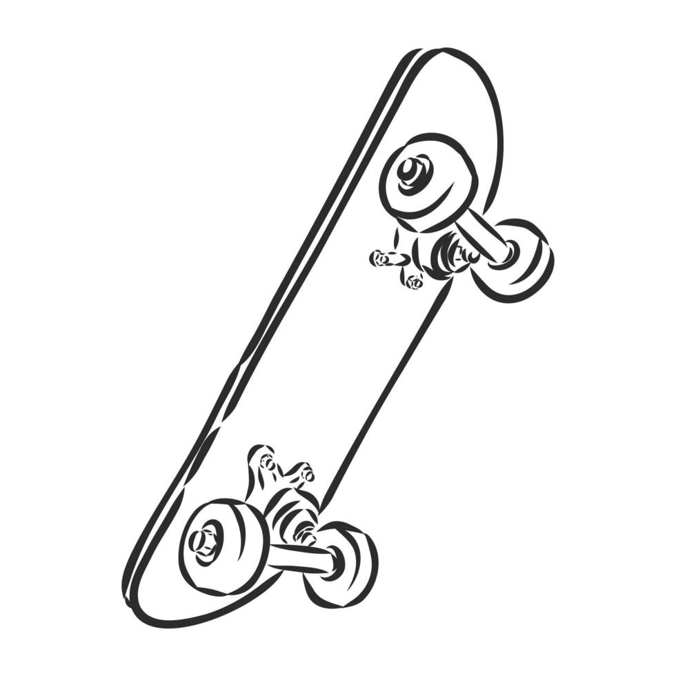 Skateboard-Vektorskizze vektor