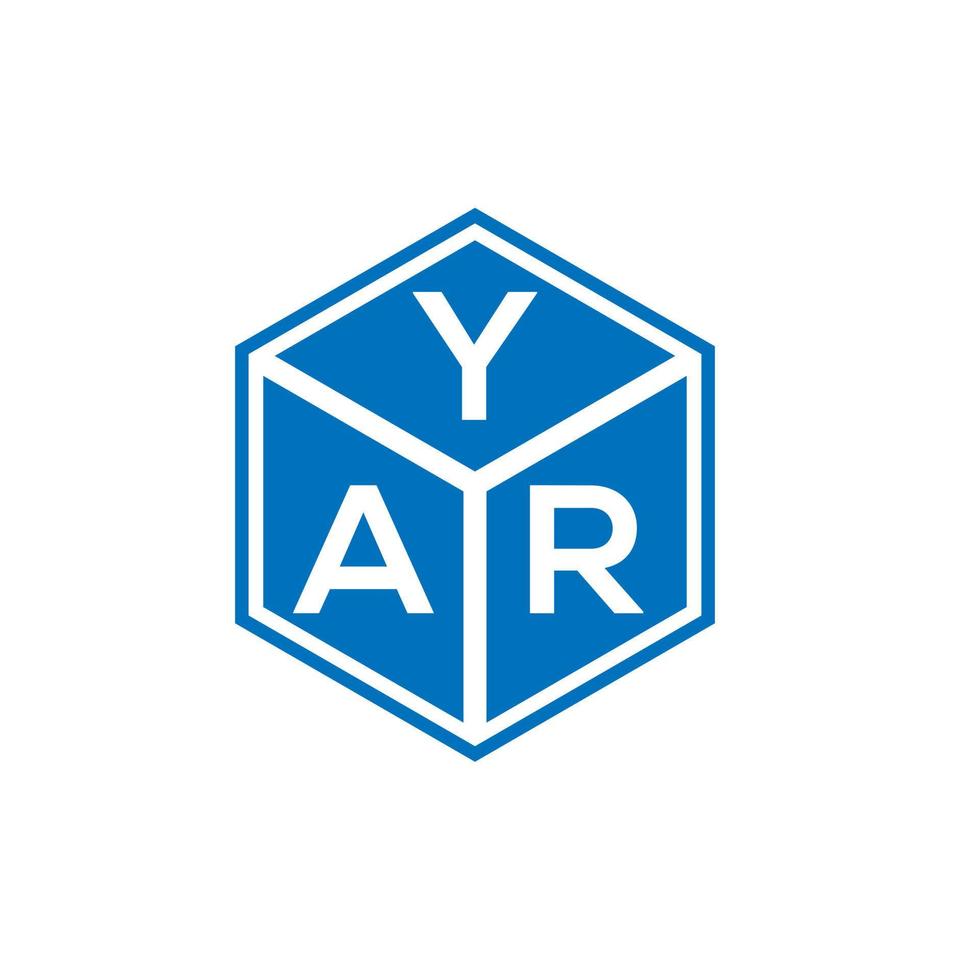 YAR-Brief-Logo-Design auf weißem Hintergrund. yar kreative Initialen schreiben Logo-Konzept. yar Briefgestaltung. vektor