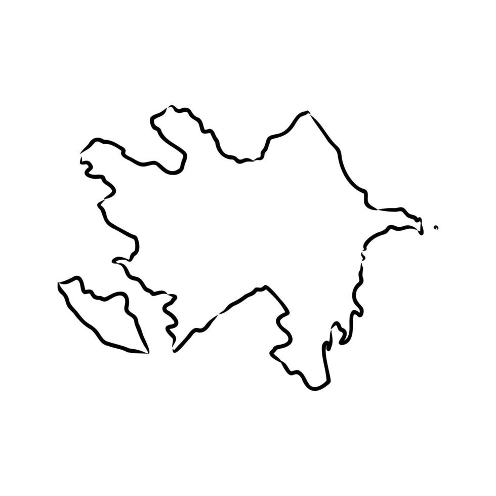 Aserbaidschan-Kartenvektorskizze vektor