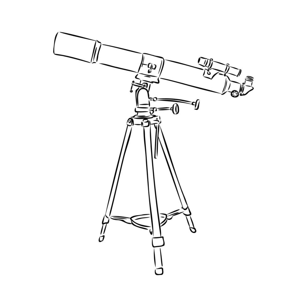 teleskop vektor skiss