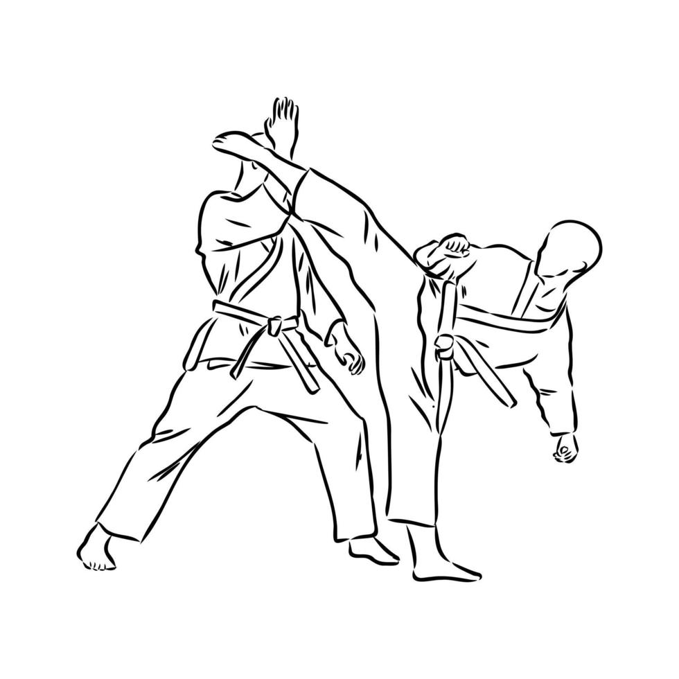 karate vektor skiss