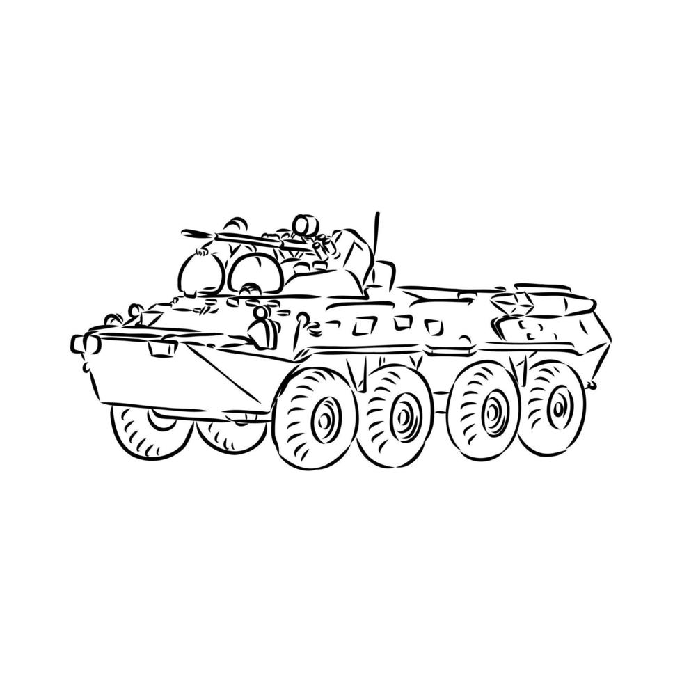Panzerwagen-Vektorskizze vektor