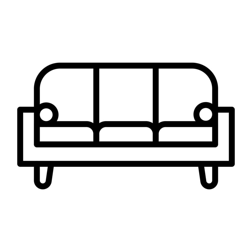 Couch-Liniensymbol vektor