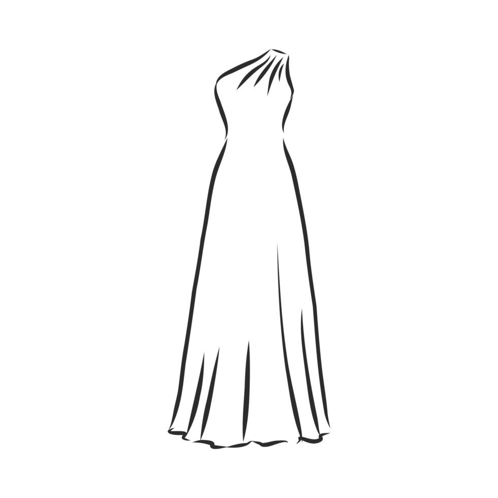 klänning vektor skiss