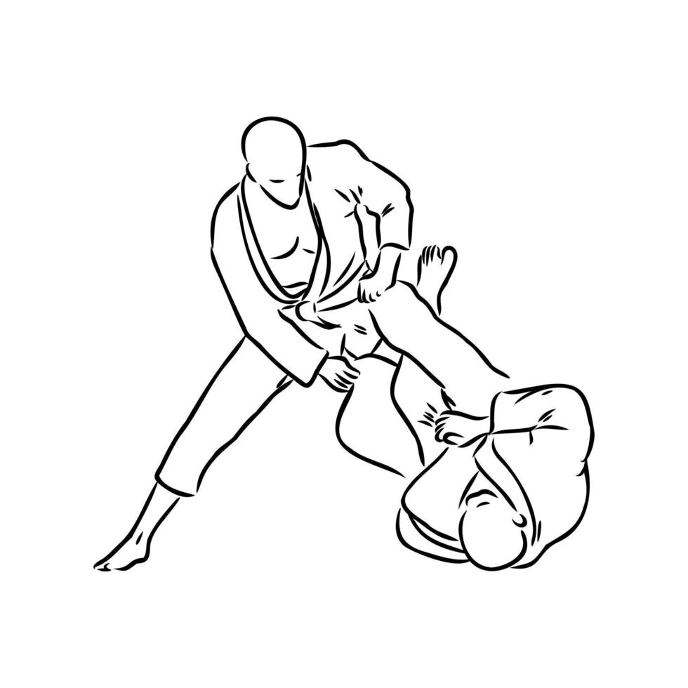 karate vektor skiss