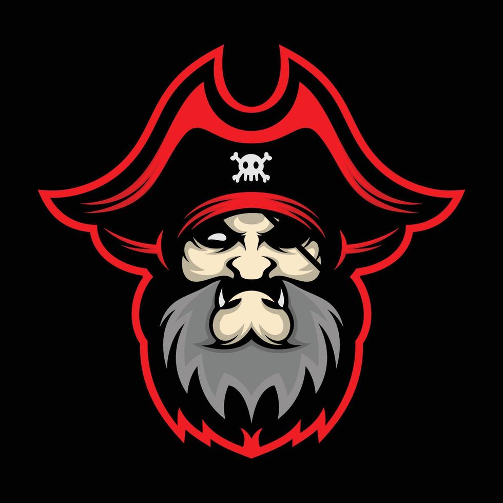 pirater maskot logotyp vektor