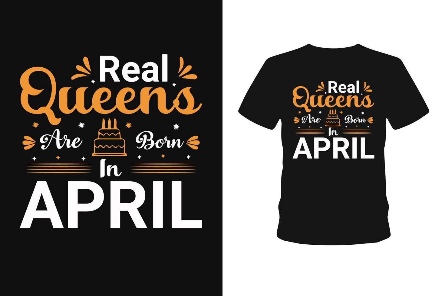 riktiga drottningar födelsedag typografi hand drunknar bokstäver t-shirt och kalligrafi t-shirt design vektor