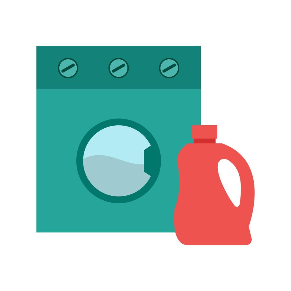 platt färgikon för tvättmedel vektor