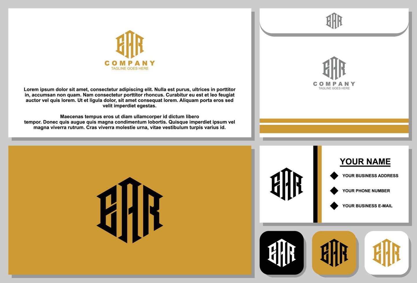 brev öra monogram logotyp design med brevpapper mall vektor