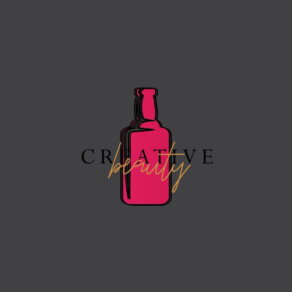 Logo für alkoholische Getränke, Weinlogo vektor
