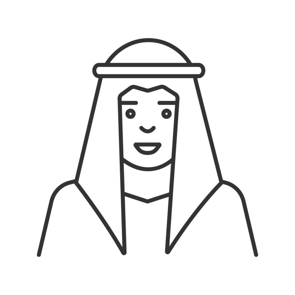 sheikh linjär ikon. muslim. tunn linje illustration. arab, turk. kontur symbol. vektor isolerade konturritning