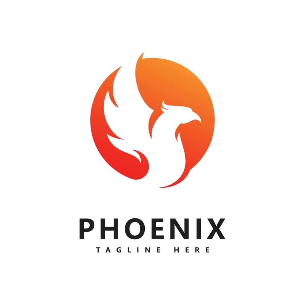 phoenix logotyp vektor malldesign