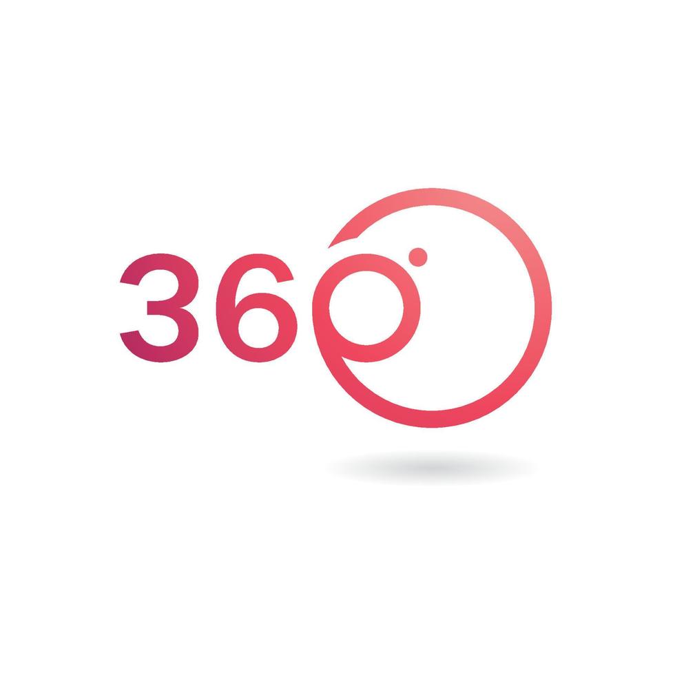 360 graders vektor ikoner designmall