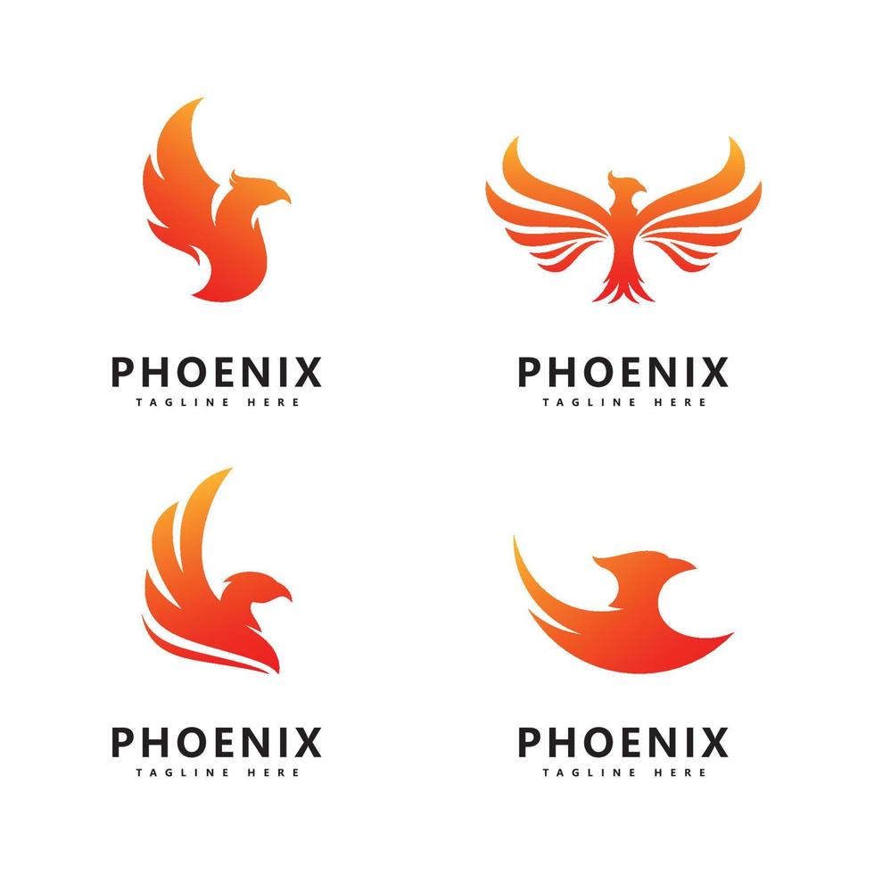 Phönix-Logo-Vektor-Template-Design vektor