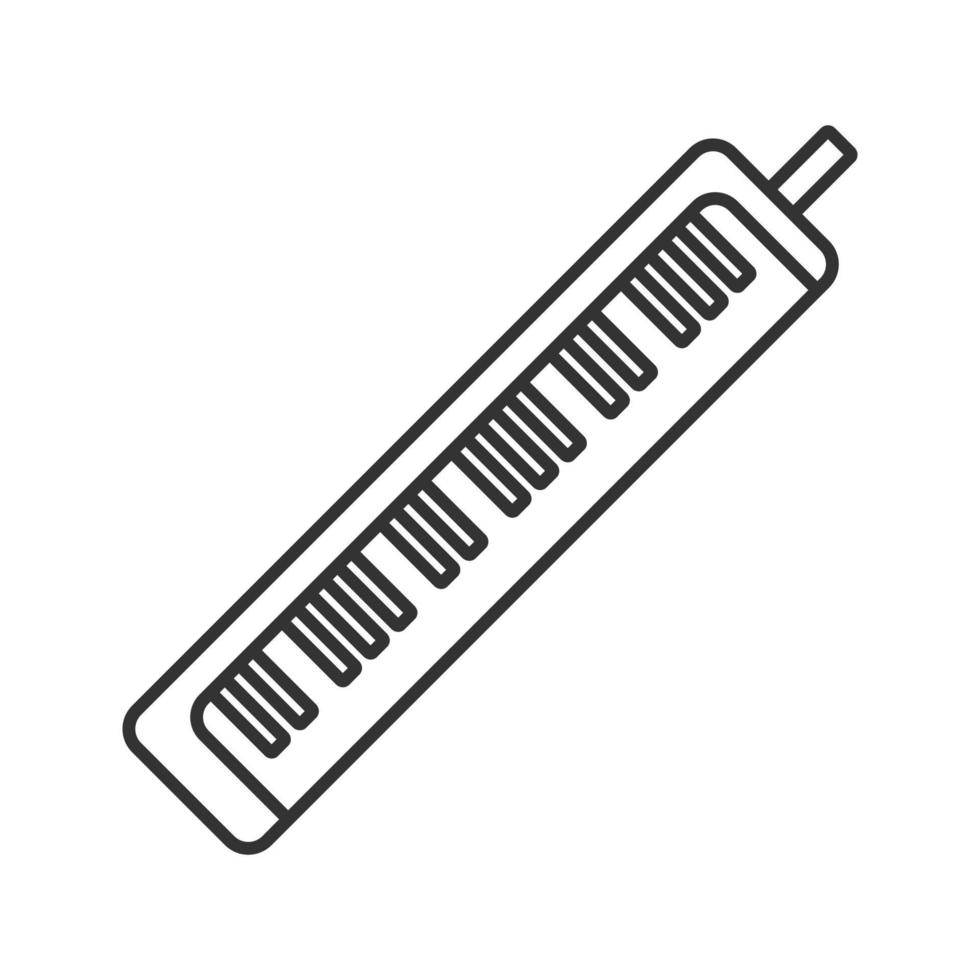 Melodica lineares Symbol. Pianika. dünne Liniendarstellung. Kontursymbol. Vektor isoliert Umrisszeichnung