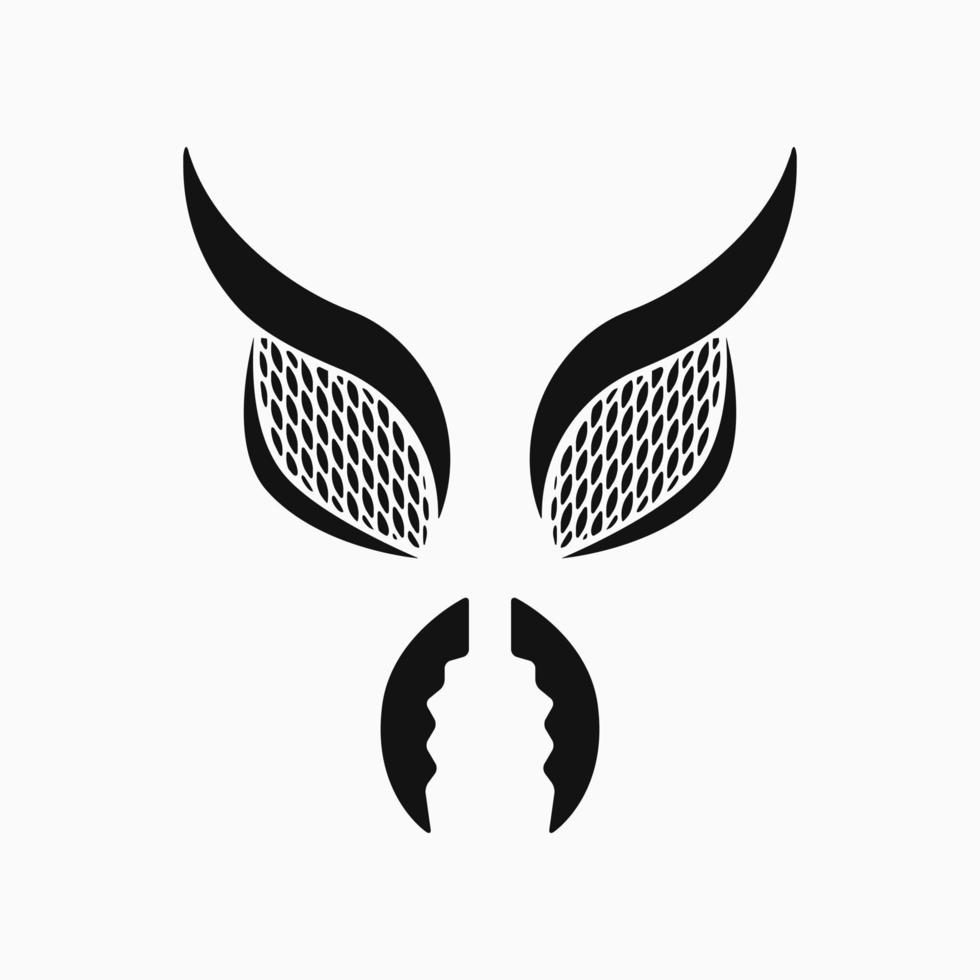 insekt ansikte ikon. huvud insekt. bra för logotyp, ikon, maskot, tecken, symbol eller emblem vektor