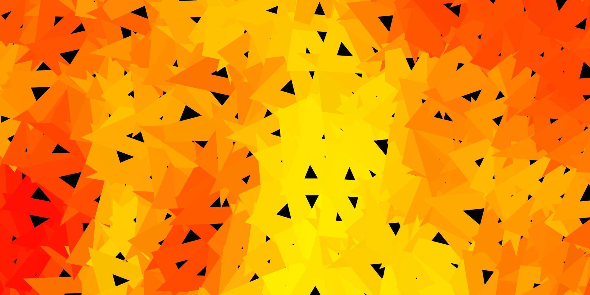 ljus orange vektor abstrakt triangel bakgrund.