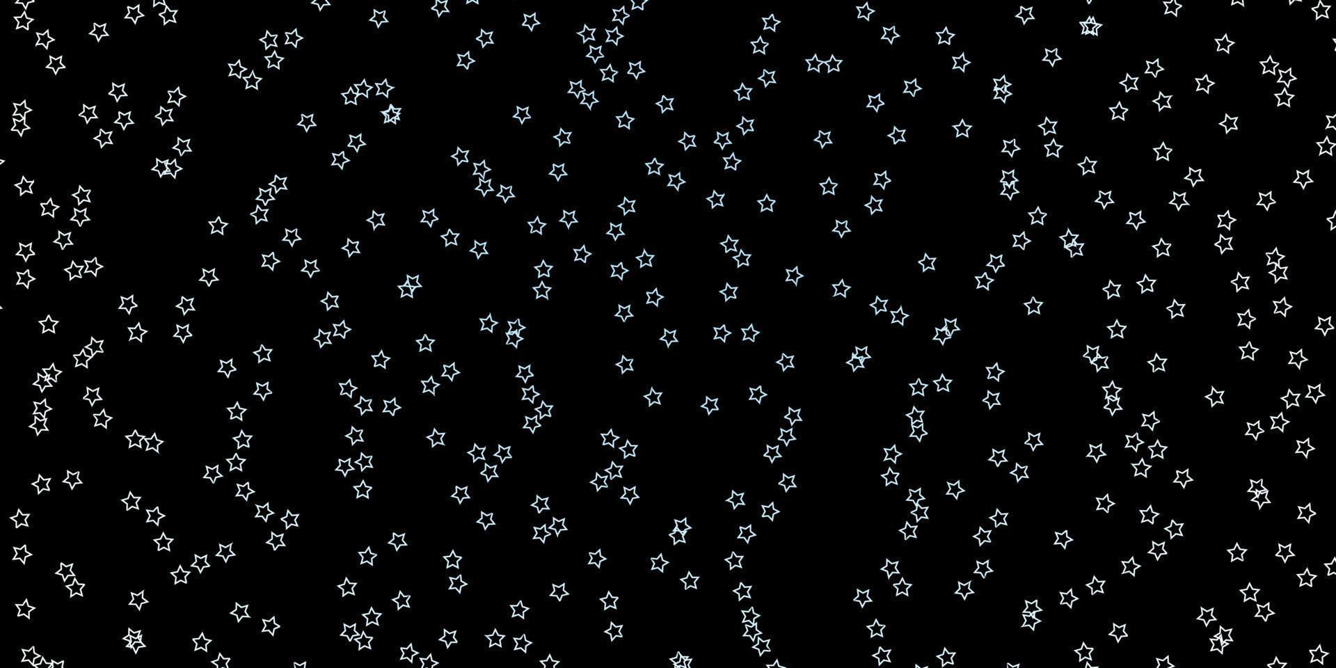 dunkelblauer Vektorhintergrund mit kleinen und großen Sternen. vektor