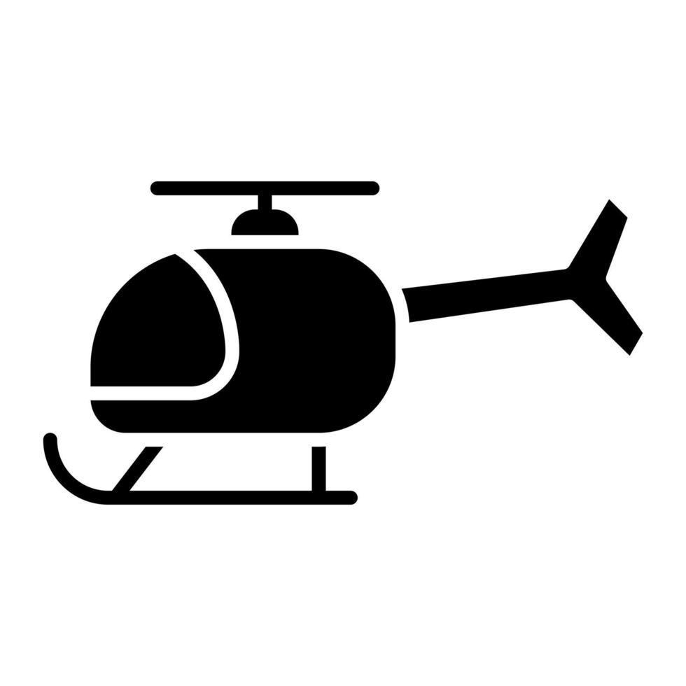 helikopter linje ikon vektor