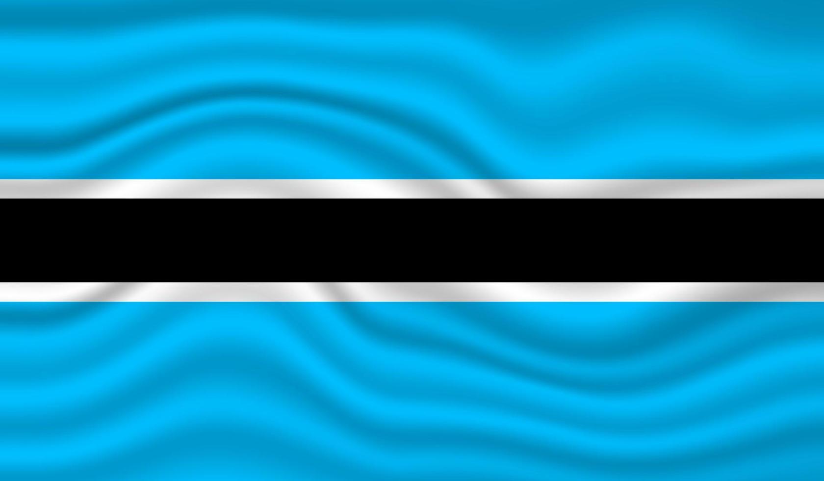 Botswana-Nationalflaggen-Vektordesign. botswana-flagge 3d winkende hintergrundvektorillustration vektor