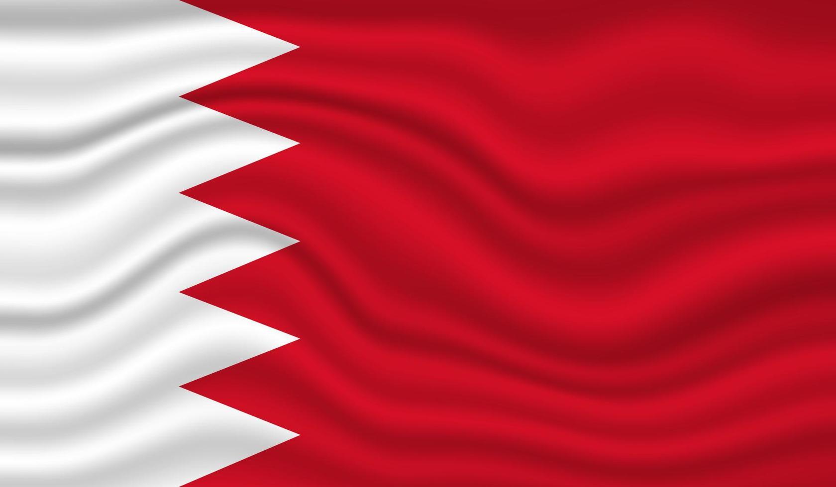 bahrains nationella flagga vektordesign. Bahrain flagga 3d viftande bakgrund vektorillustration vektor