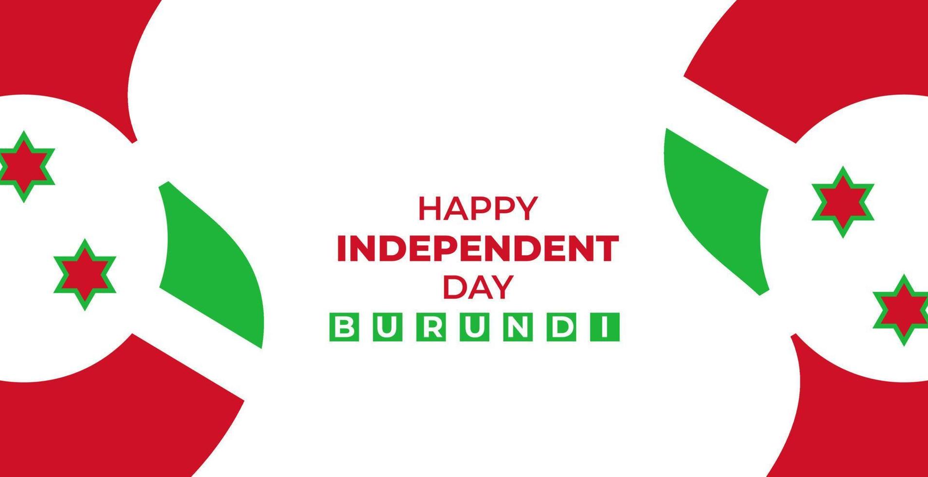 Vektorillustration des Unabhängigkeitstags von Burundi. vektor