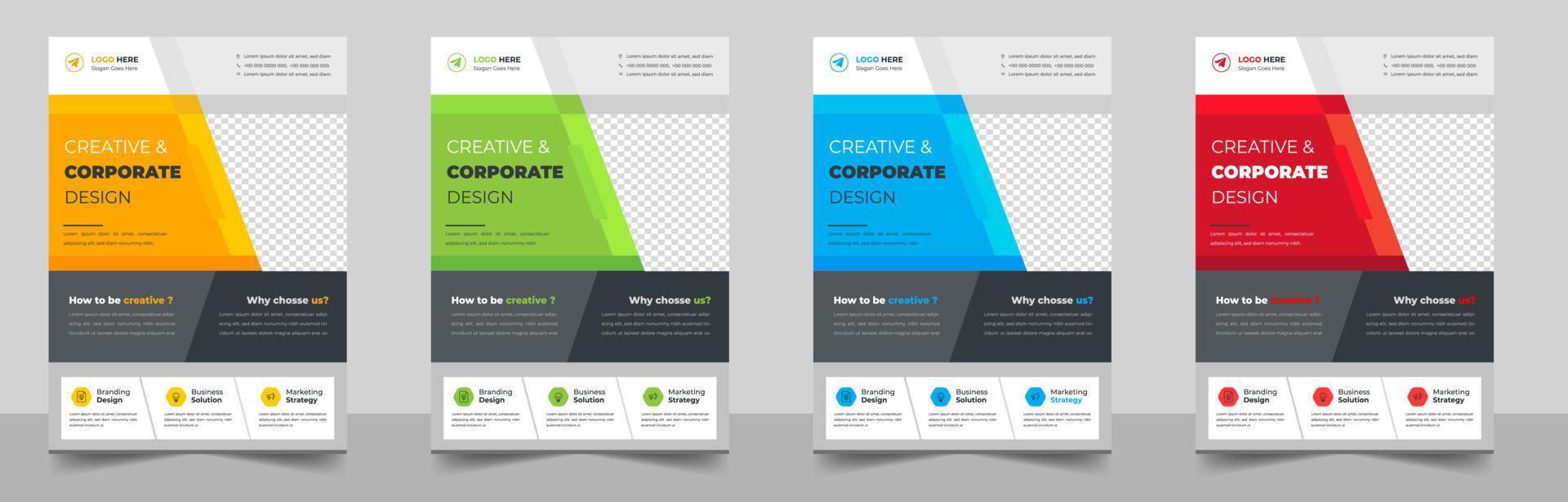 Corporate Business Flyer Template-Design. Flyer für Agenturen für digitales Marketing, Flyer für Unternehmensmarketing. wachsen sie ihr geschäft digitales marketing neuer flyer. Flyer für digitales Marketing vektor