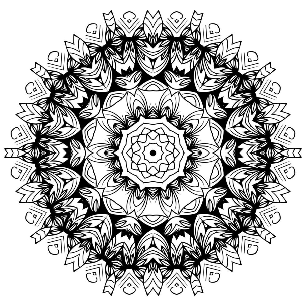 Zen-Blumen-Mandala. Design-Vektor-Illustration vektor