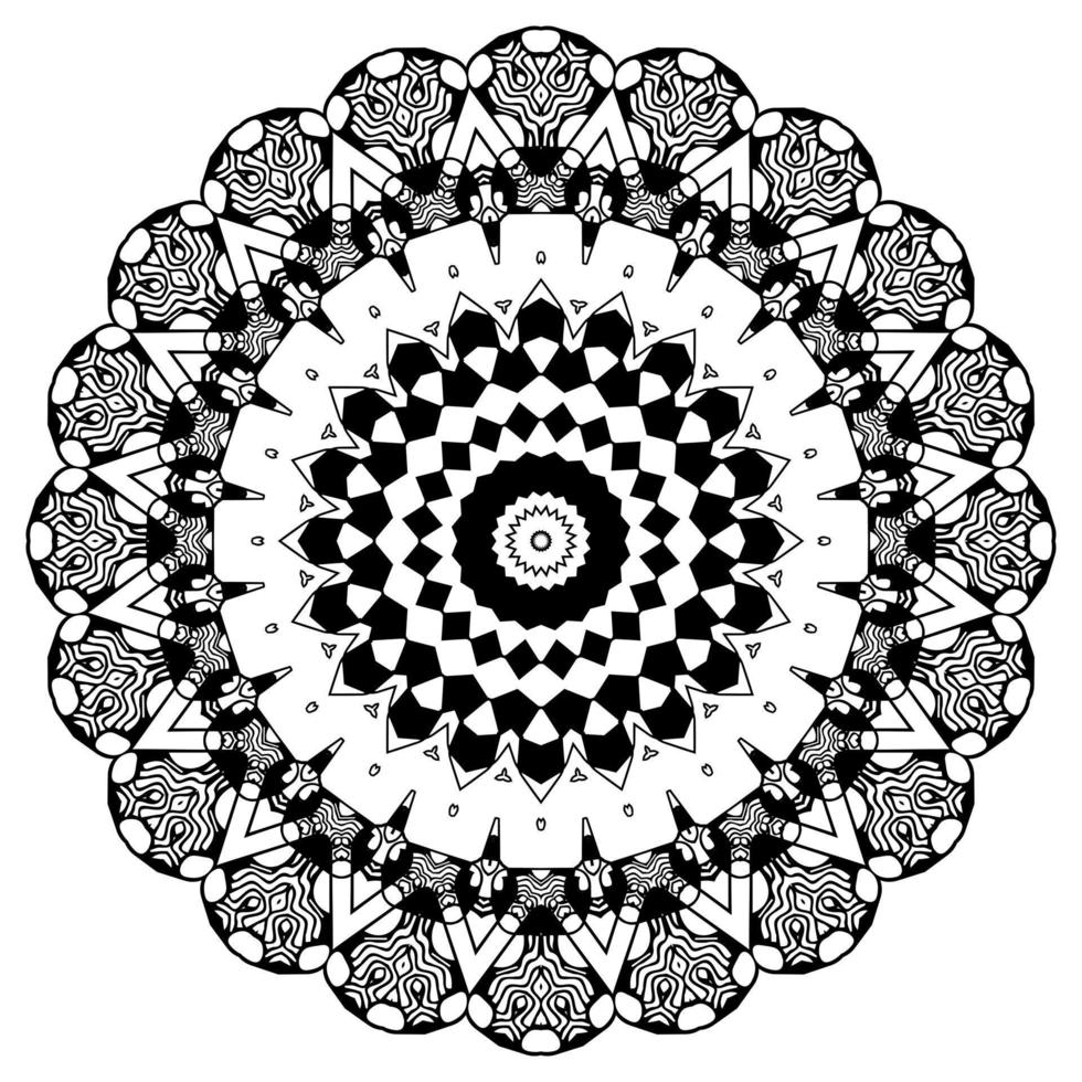 arabisk mandala. symmetriskt mönster vektor