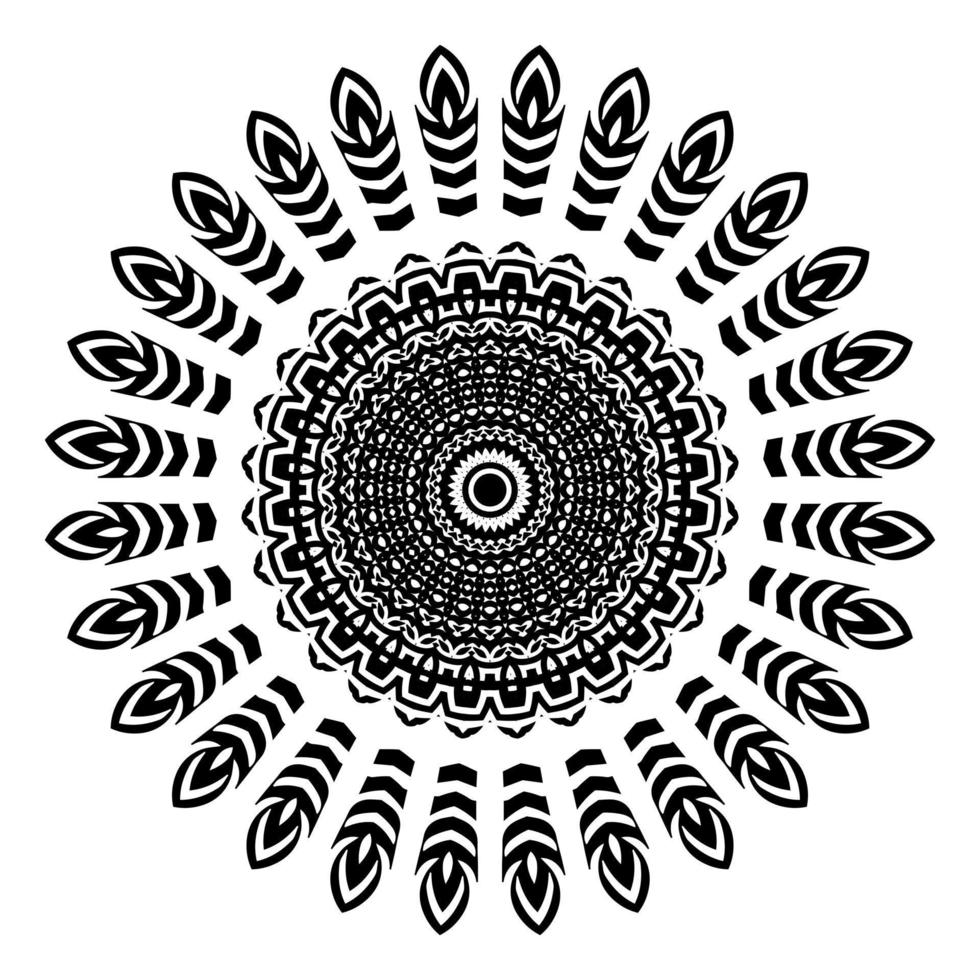 arabisk mandala. symmetriskt mönster vektor