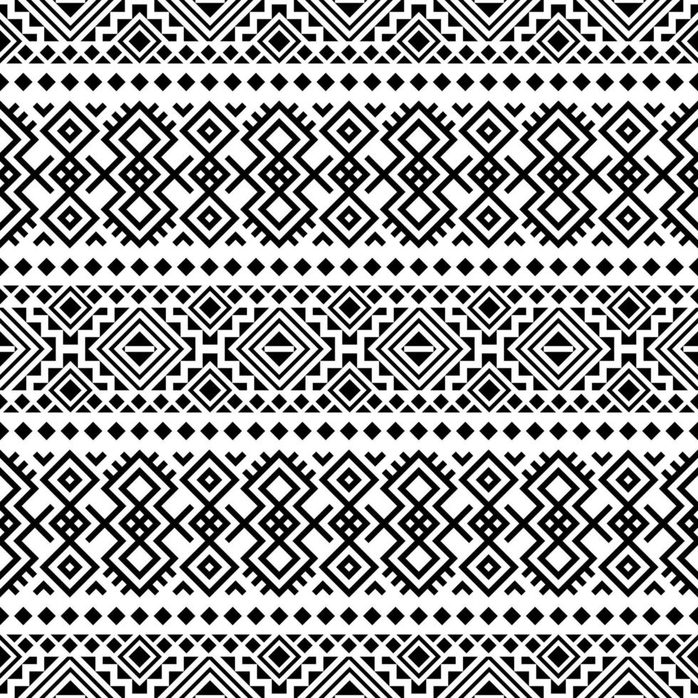 Ikat ethnischer nahtloser Musterbeschaffenheits-Designvektor in der schwarzen weißen Farbe vektor