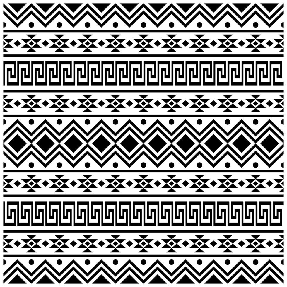 Aztec sömlös etniska mönster textur design vektor