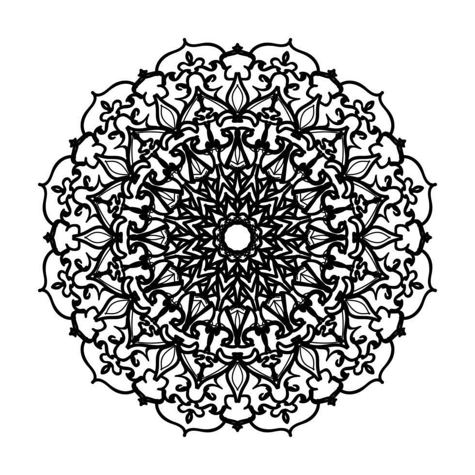 handritad mandala. dekoration i etniska orientaliska doodle prydnad. vektor