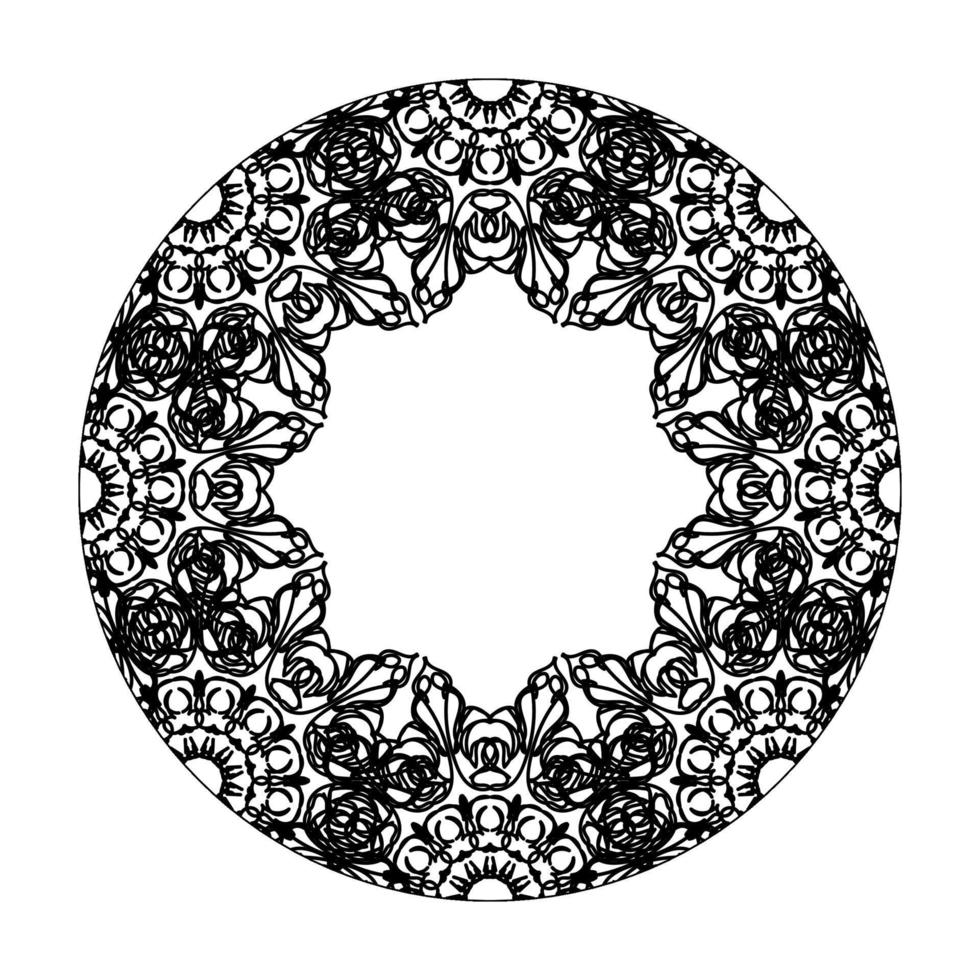 handgezeichnetes Mandala. dekoration in ethnischer orientalischer gekritzelverzierung. vektor