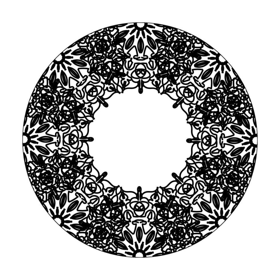 Kreismuster-Mandala-Kunstdekorationselemente. vektor