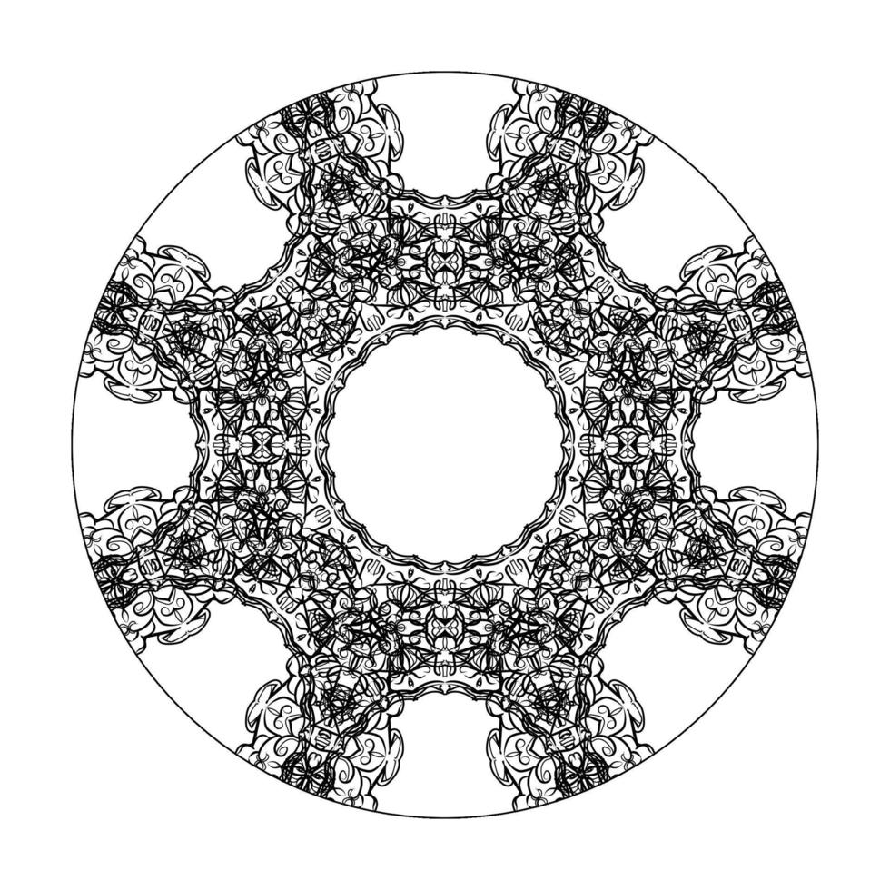 cirkulära mönster mandala konst dekoration element. vektor