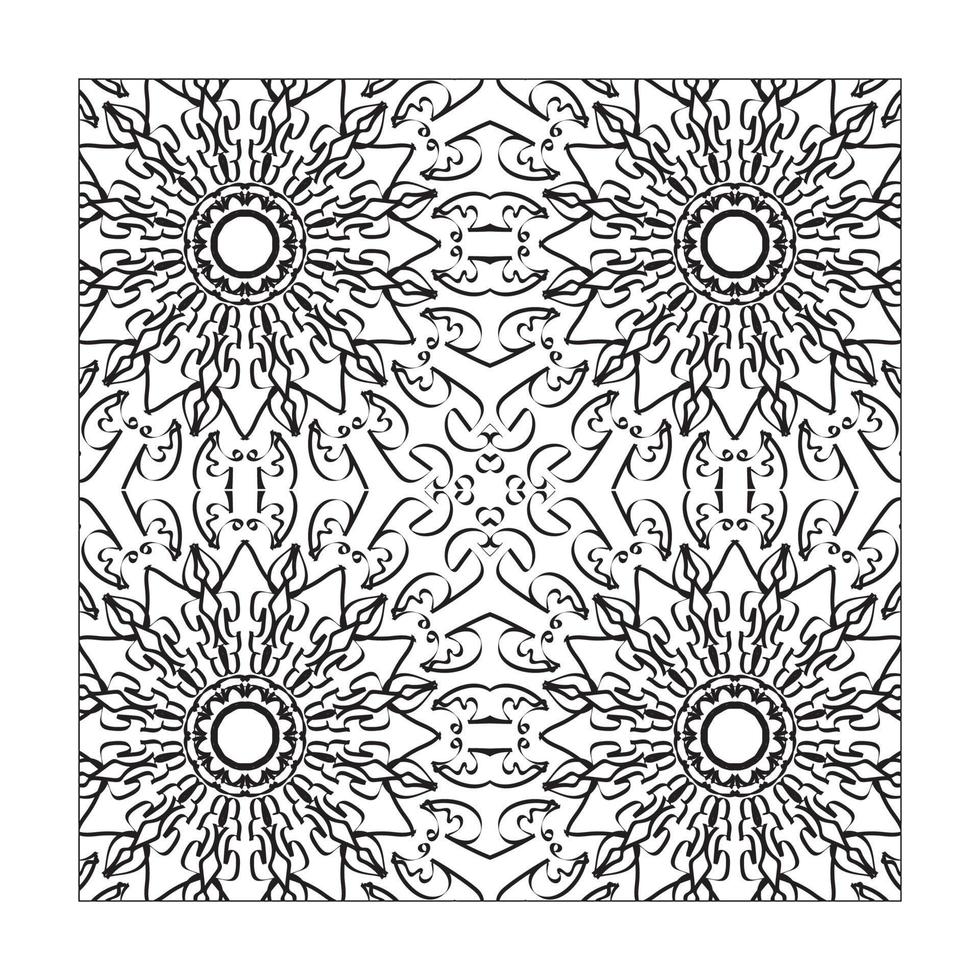 mandala sömlösa mönster blommig prydnad. vektor