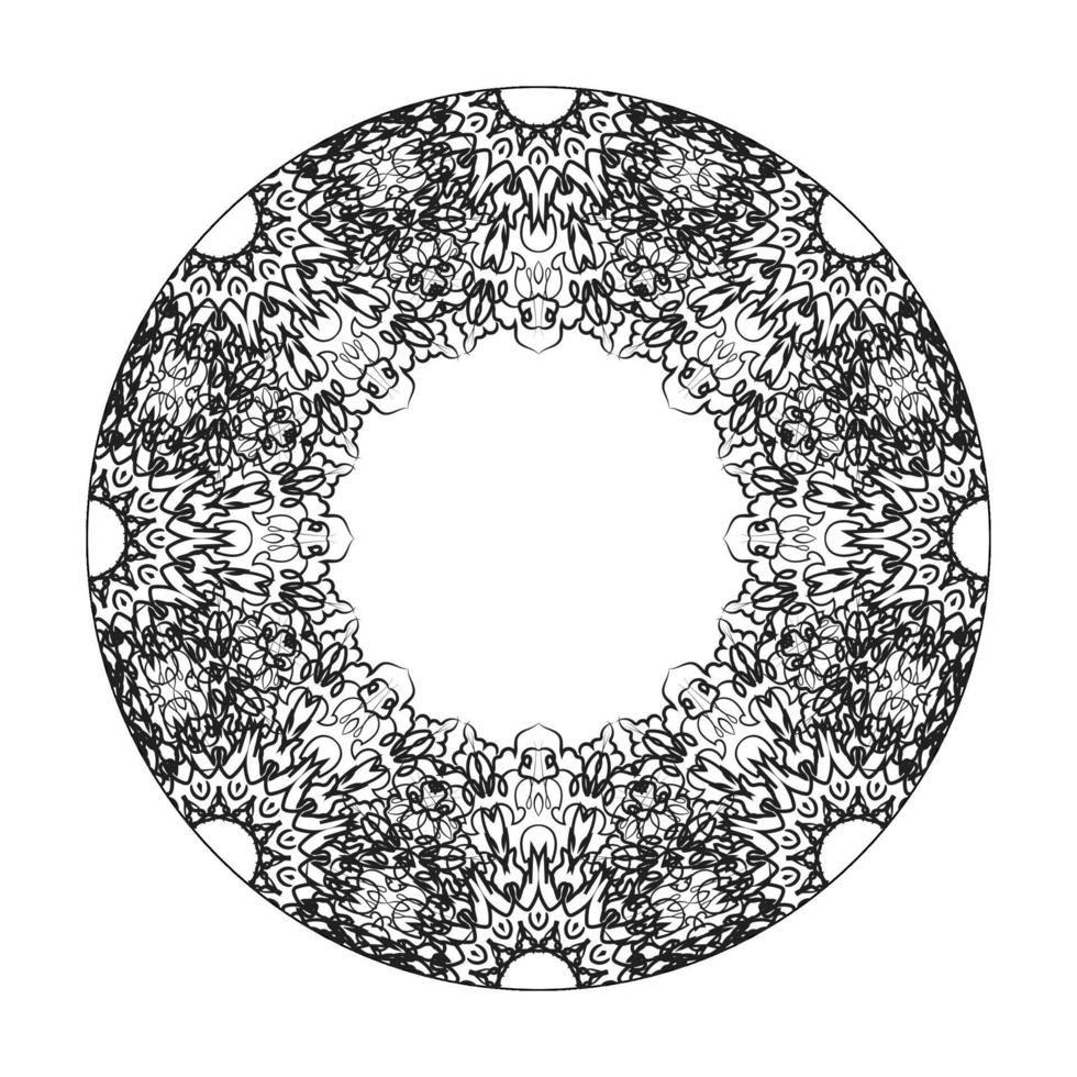 handgezeichnetes Mandala. dekoration in ethnischer orientalischer gekritzelverzierung. vektor