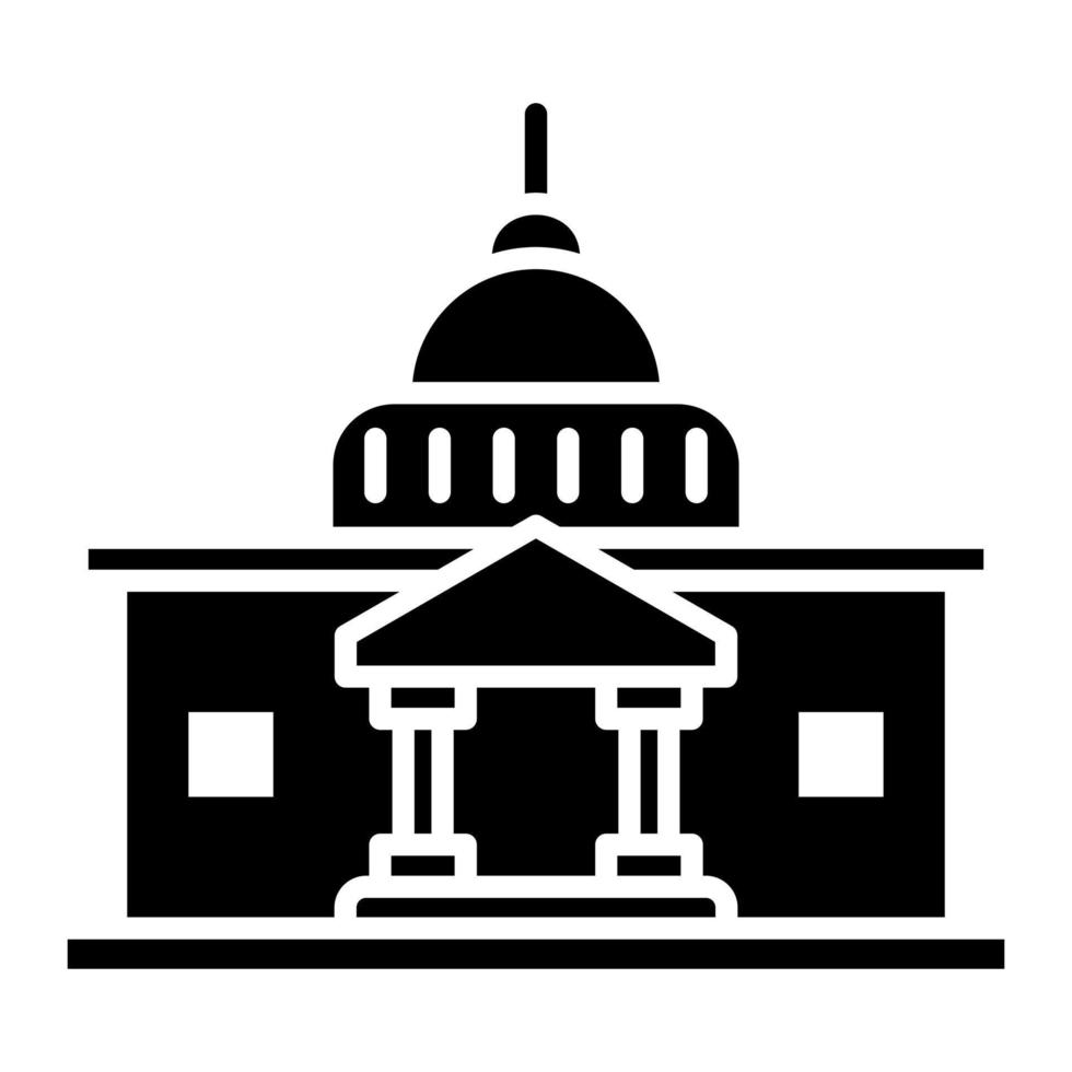 Capitol-Glyphe-Symbol vektor