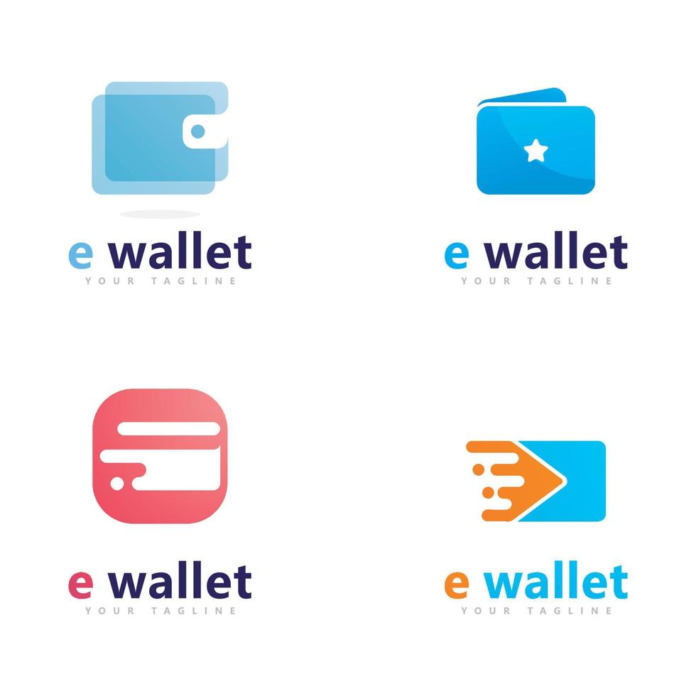 e plånbok logotyp design vektor designmall