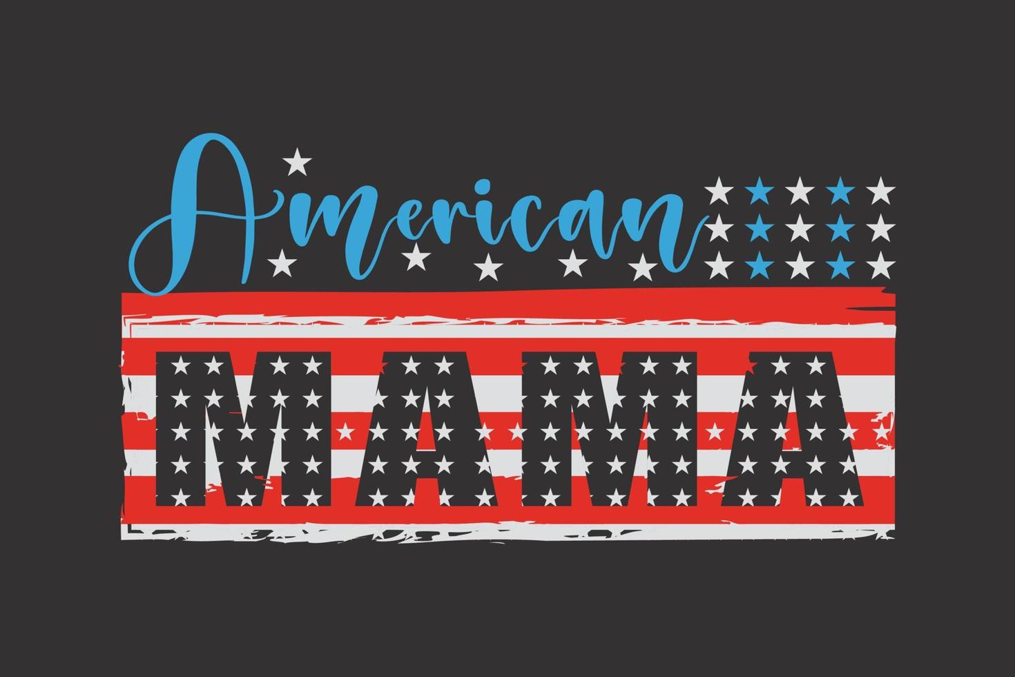 amerikansk mamma 4 juli och mors dag t-shirt design vektor