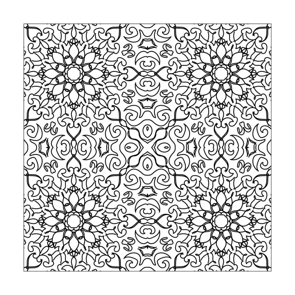 Mandala Musterdesign Blumenverzierung vektor