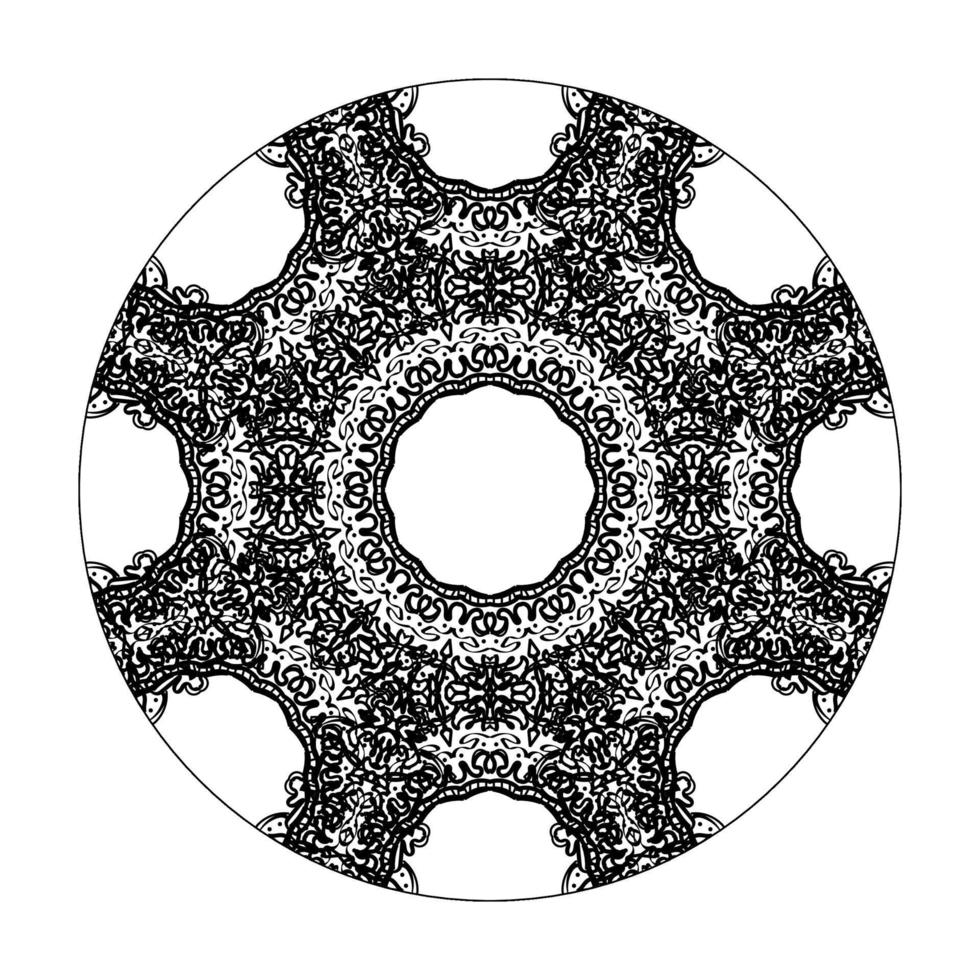 cirkulära mönster mandala konst dekoration element. vektor